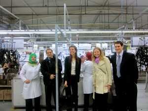 Professor Jedidi and students at the COFAT factory 